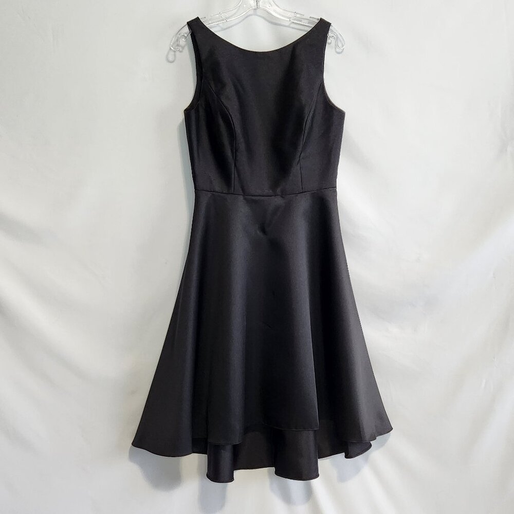 Alfred Sung Black High Low A-Line Formal Dress Size 10
